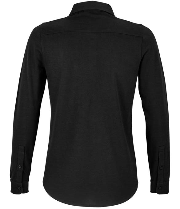 NEOBLU Ladies Basile Organic Cotton Long Sleeve Piqu&#233; Shirt