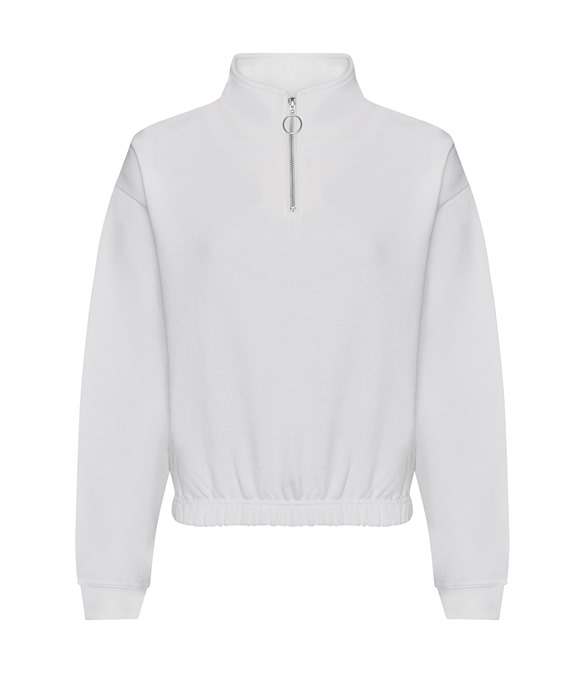 Women&#39;s cropped ?-zip sweat