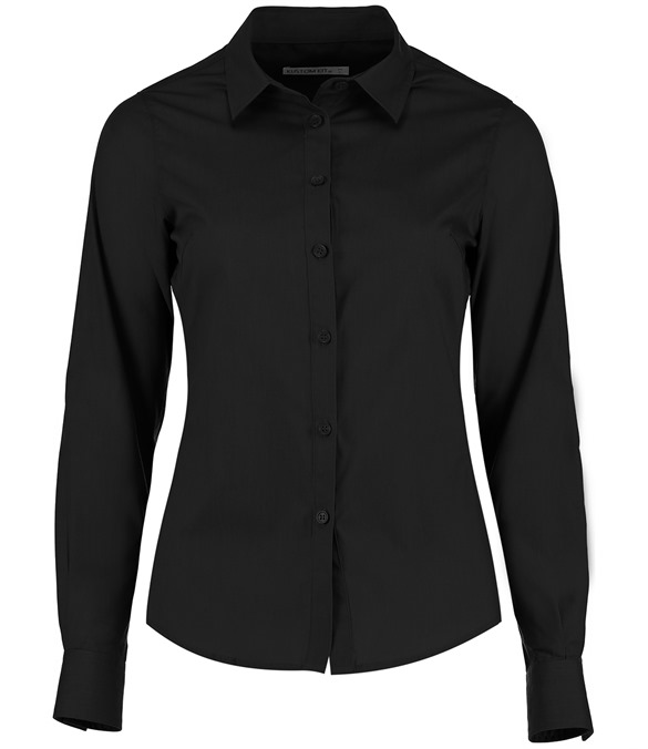Women&#39;s poplin shirt long sleeve