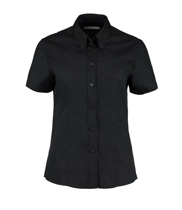 Women&#39;s corporate Oxford blouse short-sleeved (tailored fit)