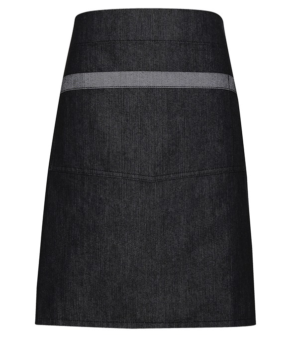 Domain contrast denim waist apron