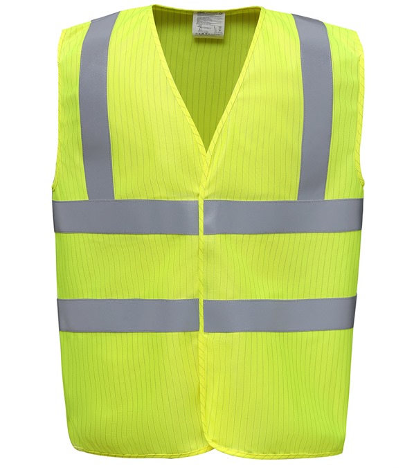 Hi-vis flame-retardant anti-static waistcoat (HVW100ASFR)