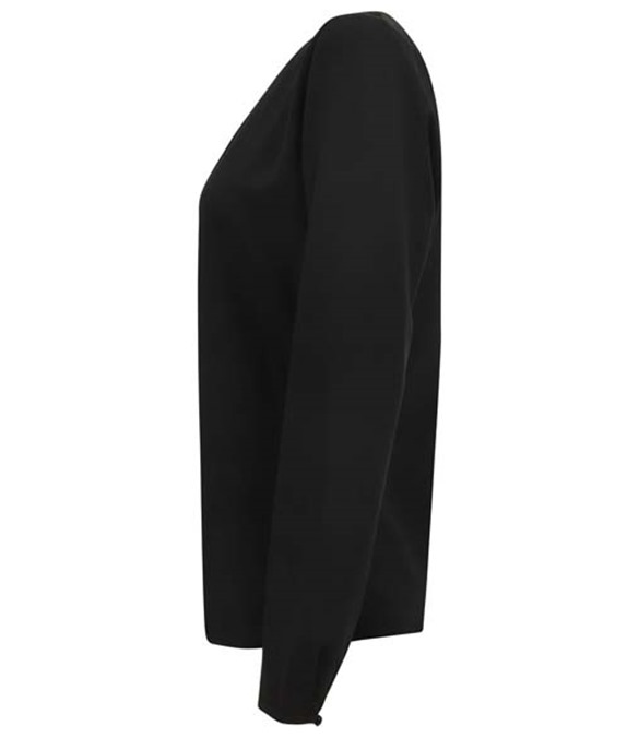 Women&#39;s pleat front long sleeve blouse