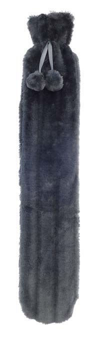 Luxury long faux fur hot water bottle and cover
