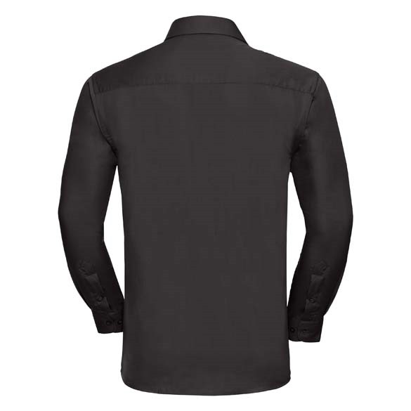 Long sleeve pure cotton easycare poplin shirt