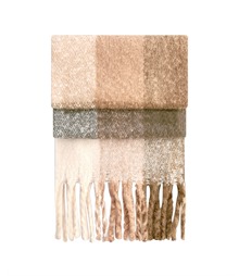 Fluffy check scarf