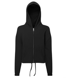 Kids TriDri? recycled cropped oversize full-zip hoodie