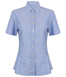 Women's modern short sleeve Oxford shirt