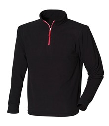 ? zip long sleeve fleece piped