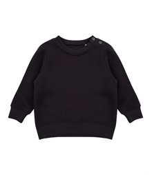 Crew neck sweatshirt with shoulder poppers