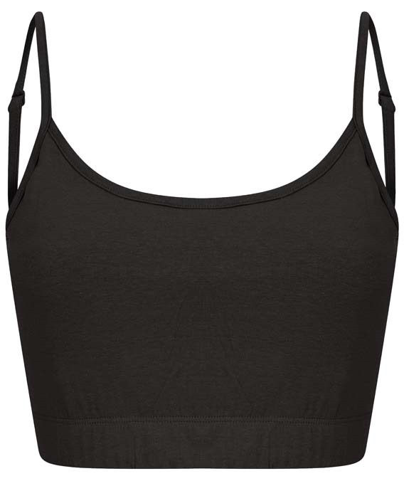 Women&#39;s sustainable fashion cropped cami top with adjustable straps